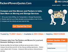 Tablet Screenshot of packersmoversquotes.com